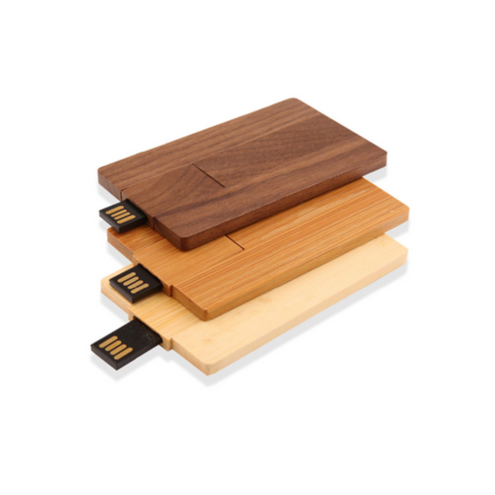 1 GB Wooden Credit Card USB Flash Drive