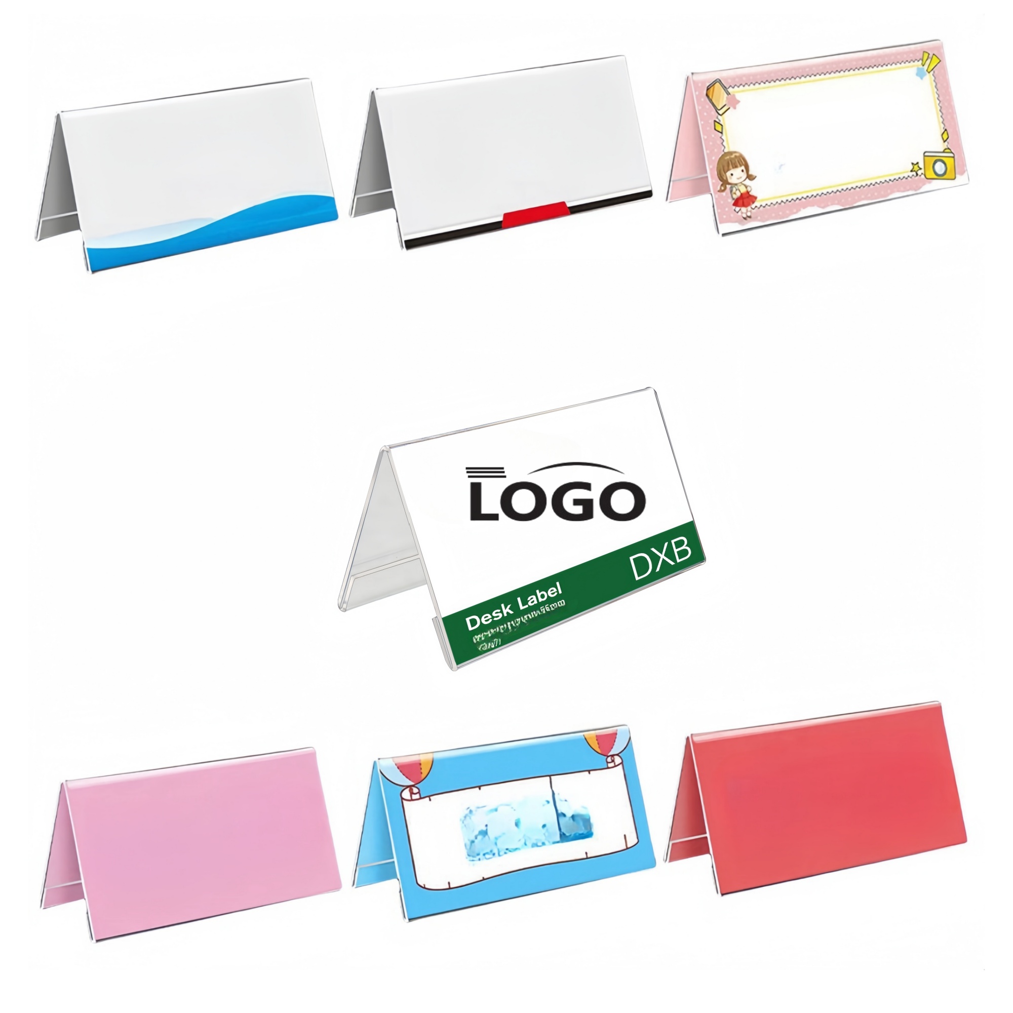 Double Sided V-shaped Acrylic Display Sign Rack 2