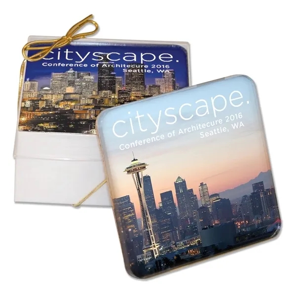 Acrylic Coaster Set of 4 with Cork Backing 3