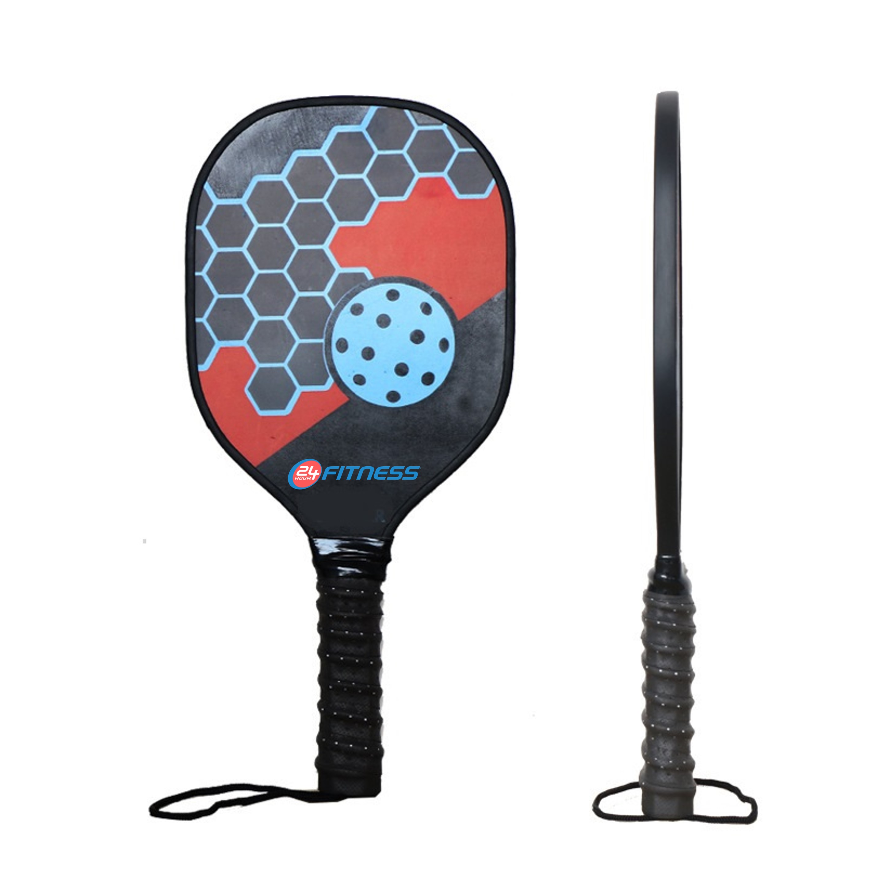 Full Color Wood Pickleball Set with Mesh Bag 10