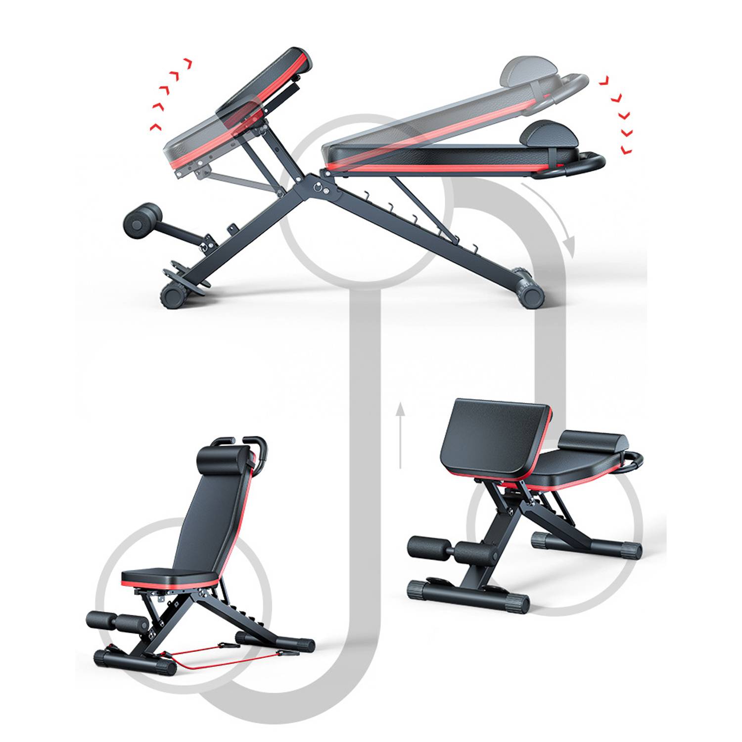 Multi Functional Sports Foldable Home Fitness Bench 5