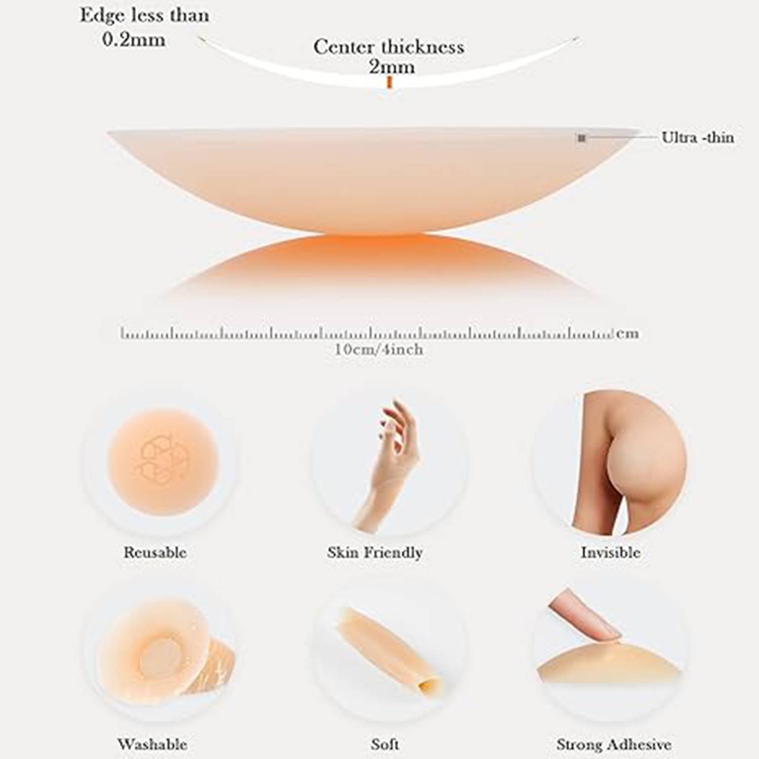 Sticky Adhesive Silicone Nipple Pasties 2