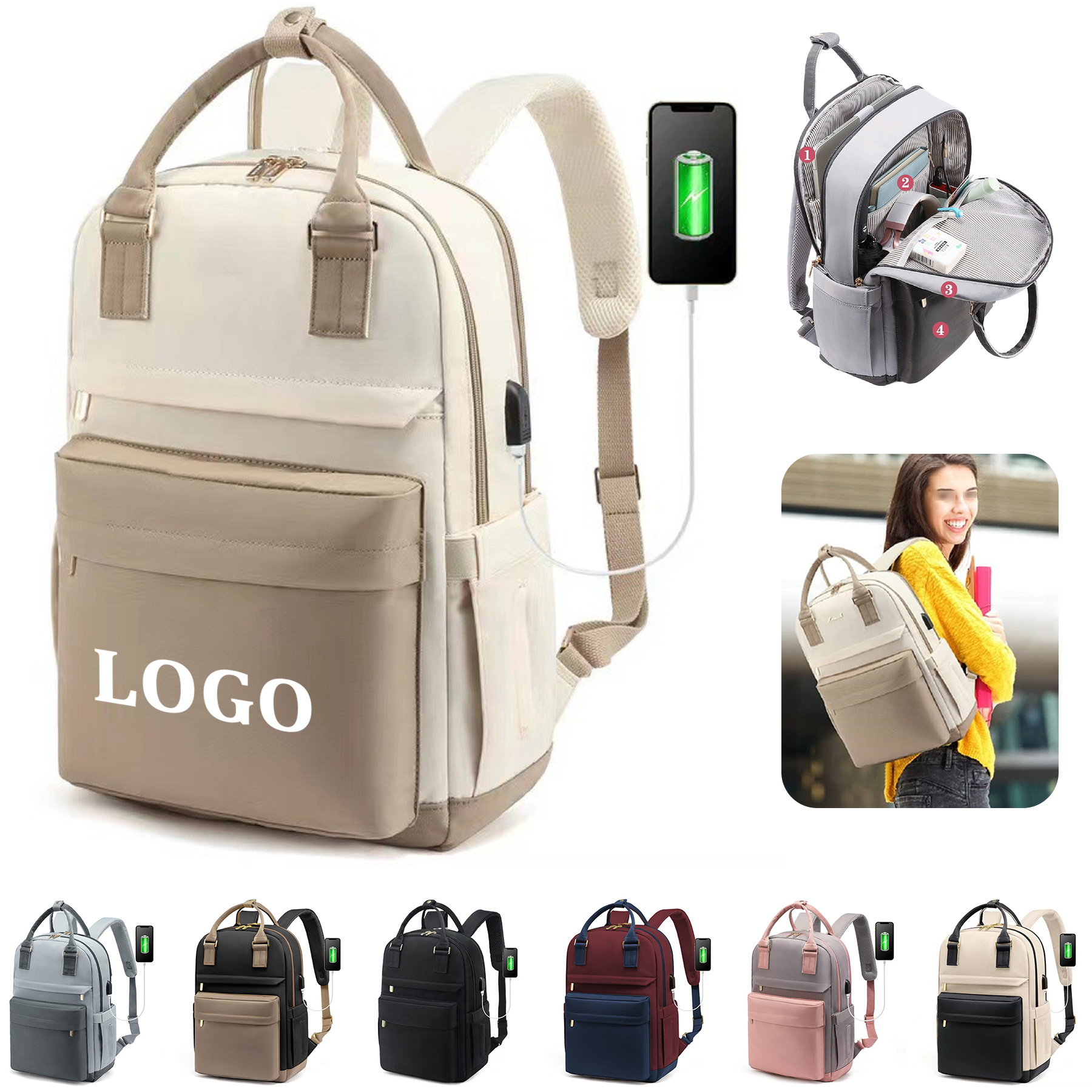 15.6 Inch Laptop Bag with USB Port 8