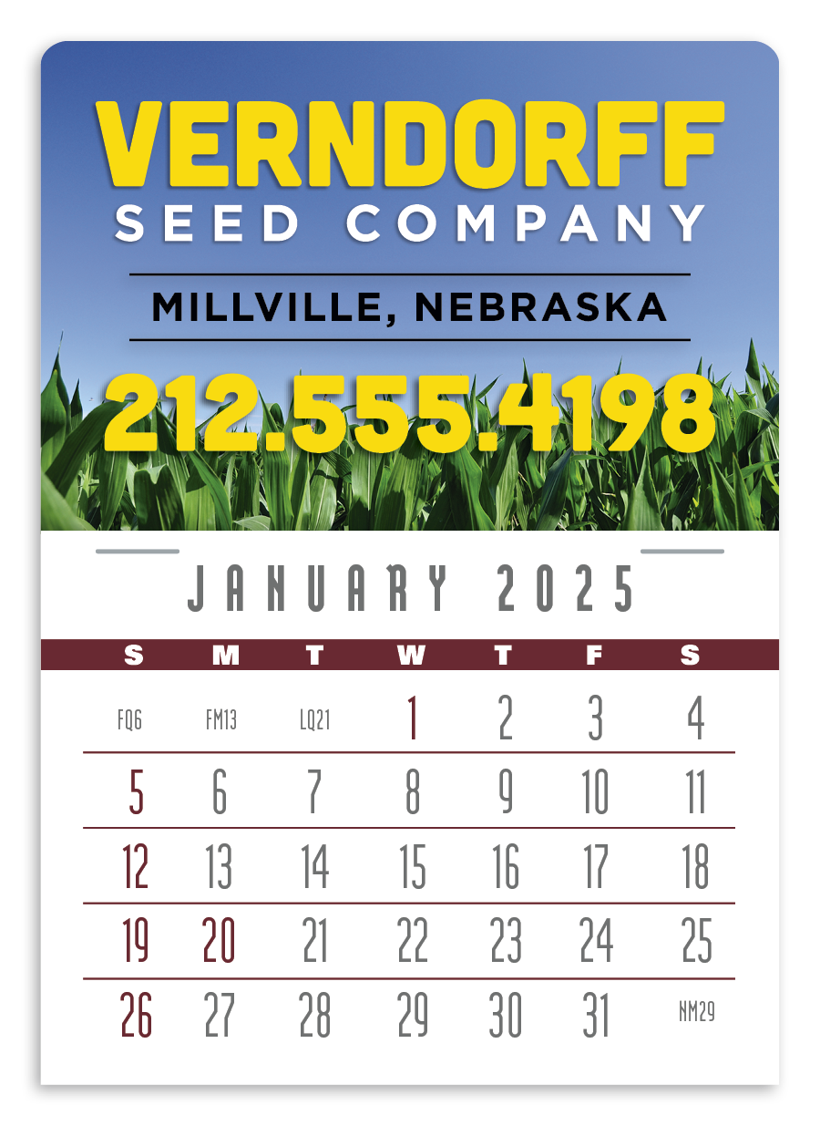 4C Press-N-Stick Header Contemporary Calendar 13-Month