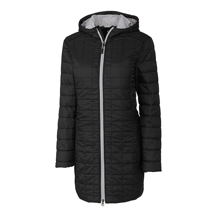Cutter & Buck Ladies Rainier Eco Insulated Hooded Long Coat 4