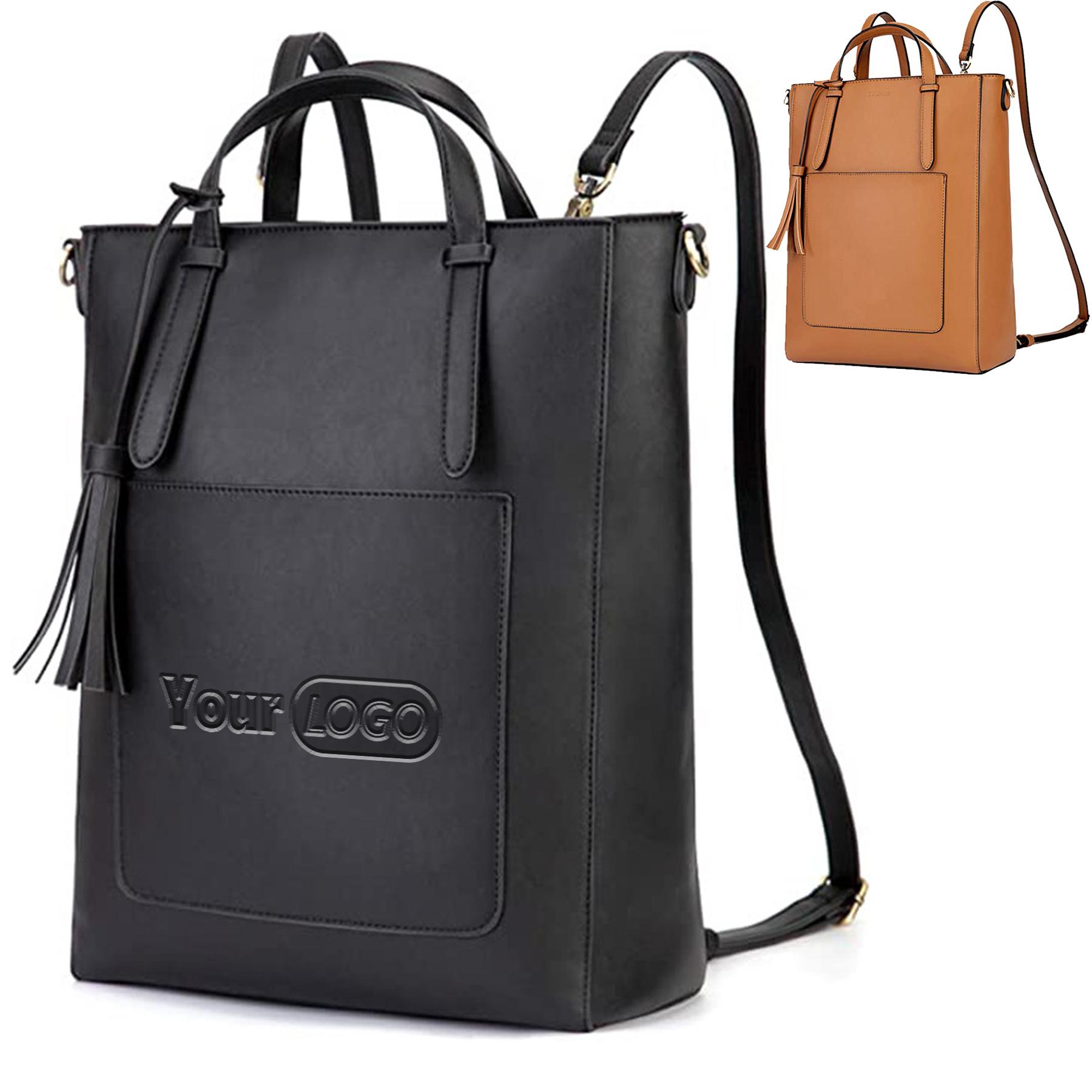 PU Convertible Tote Backpack 5