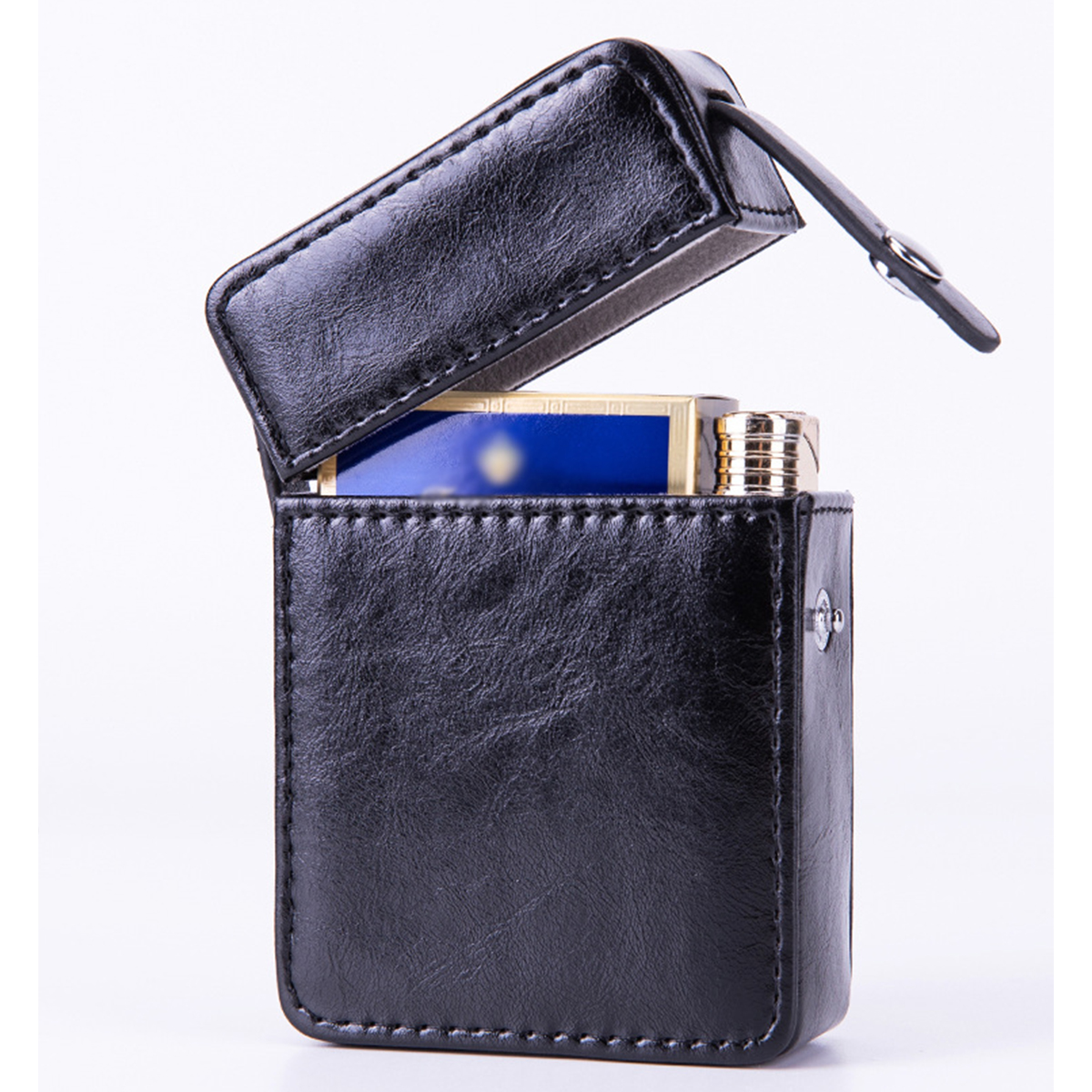 Regular Rugged Cigarette Case Vintage Crazy Horse Leather 9