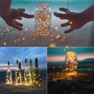 Charming LED Cork String Light Set 20 Colorful Lights 11