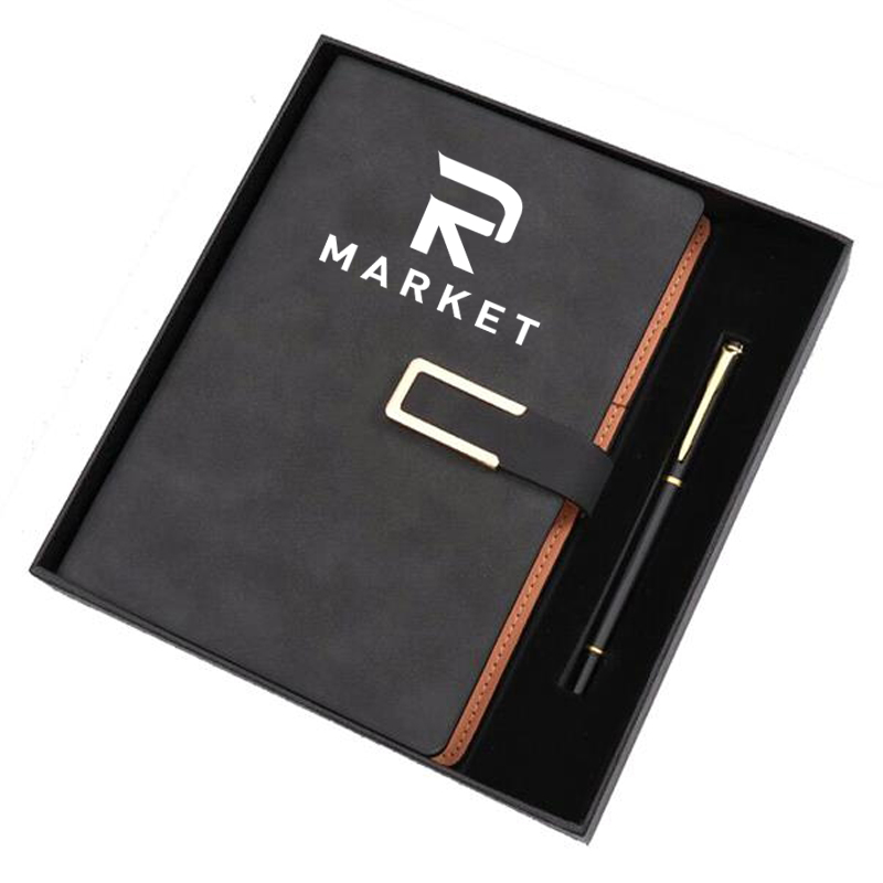 A5 Refillable Leather Journal for Men with Pen 1