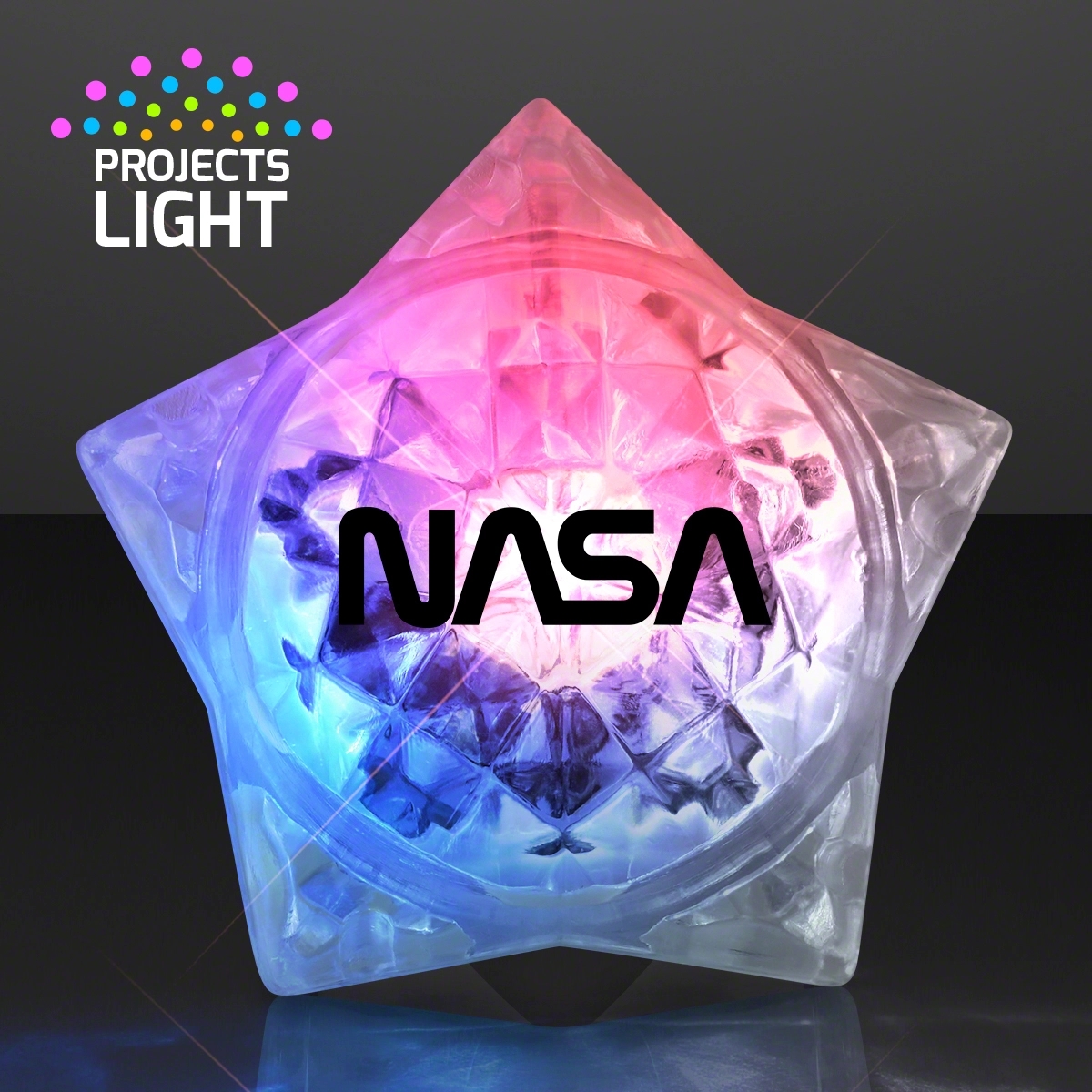 Light Up Crystal Star LED Ring 8