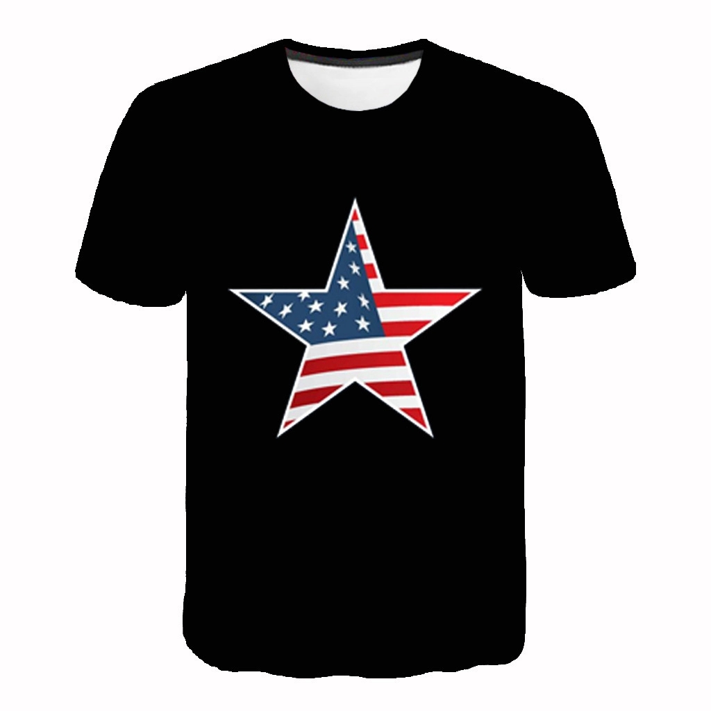 Customized  American Flag 4th of July Patriotic T-Shirt 6