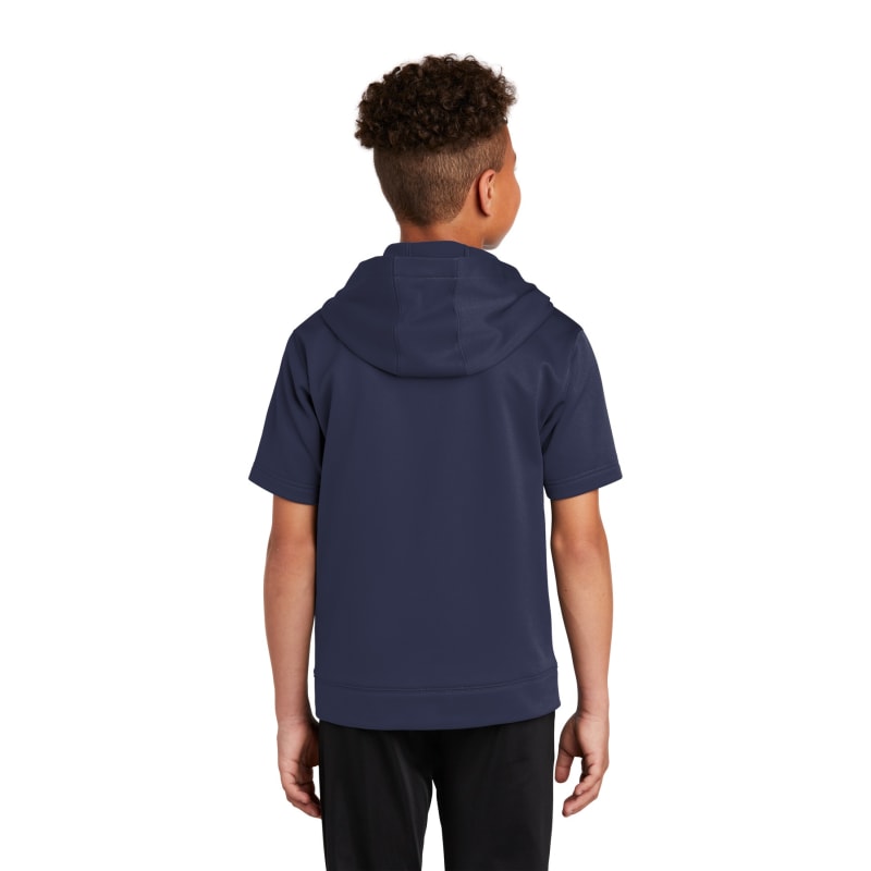 Sport-Tek Youth Sport-Wick Fleece Short Sleeve Hooded Pullover. 10