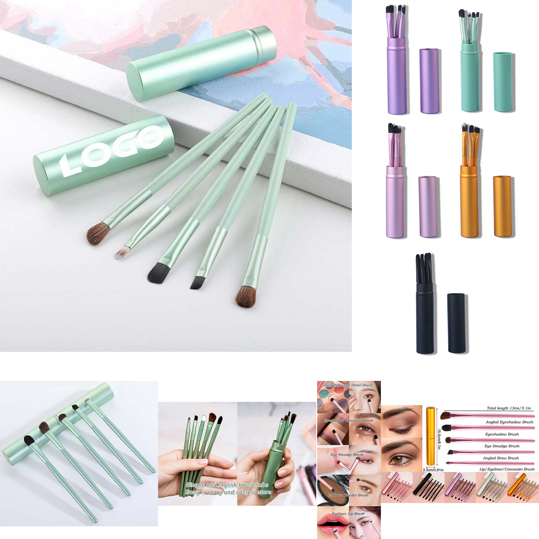 Travel Portable Mini Eye Makeup Brush Set 1
