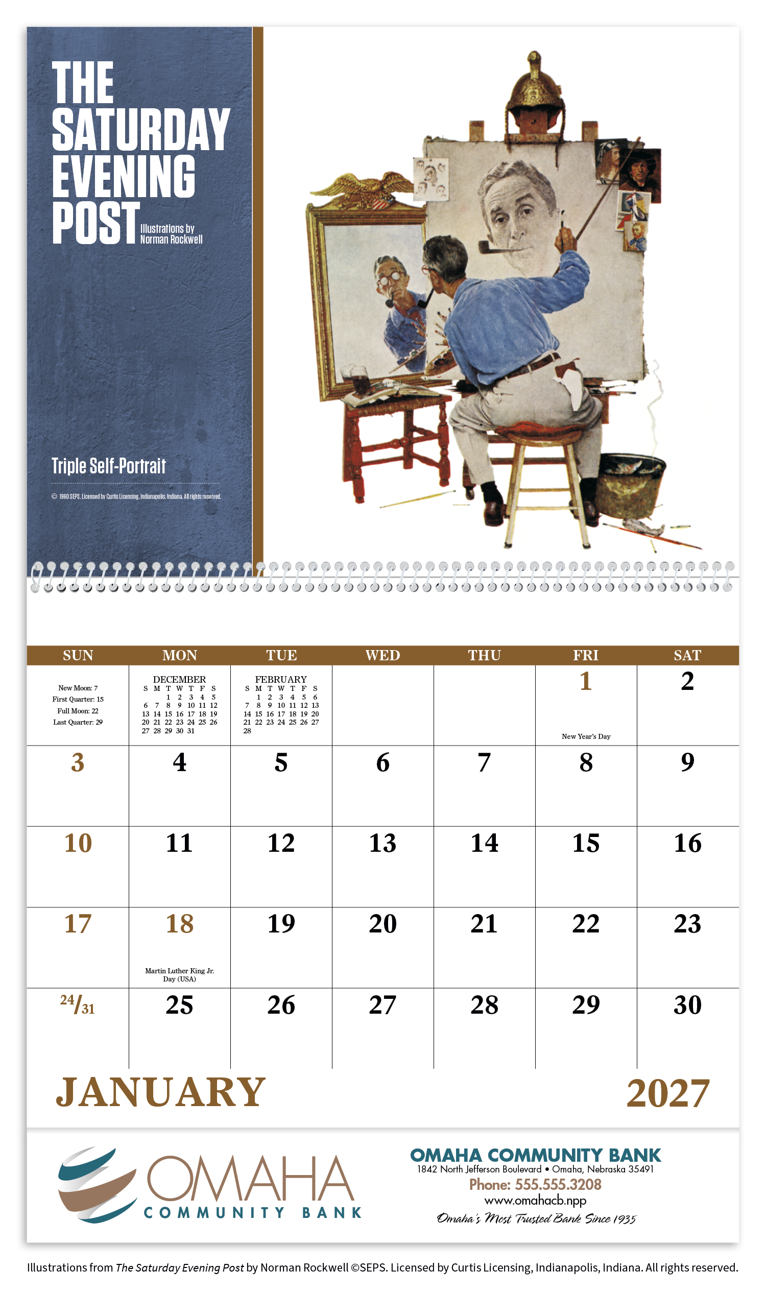 Good Value™ The Saturday Evening Post Illustrations by Norman Rockwell – Spiral Calendar 50