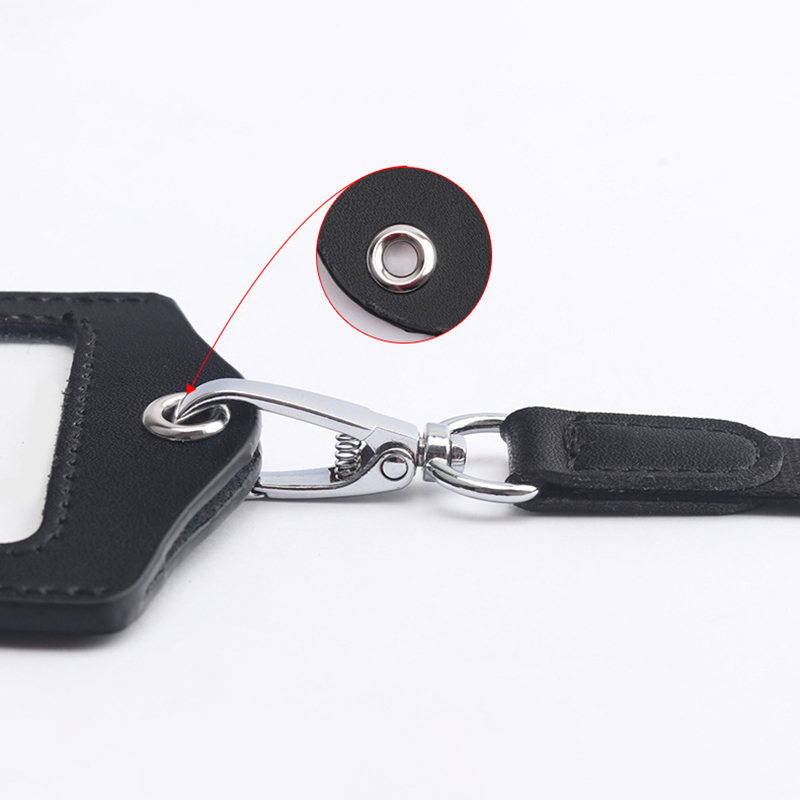 Genuine Leather Badge Holder with Lanyard 4