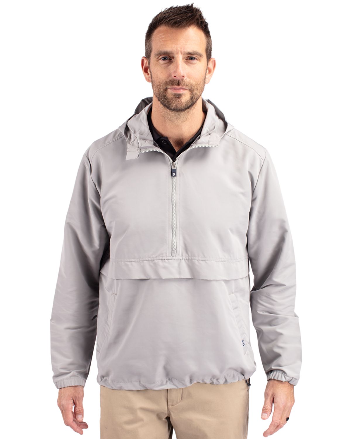 Cutter & Buck Charter Recycled Packable Mens Half Zip Anorak Jacket 16