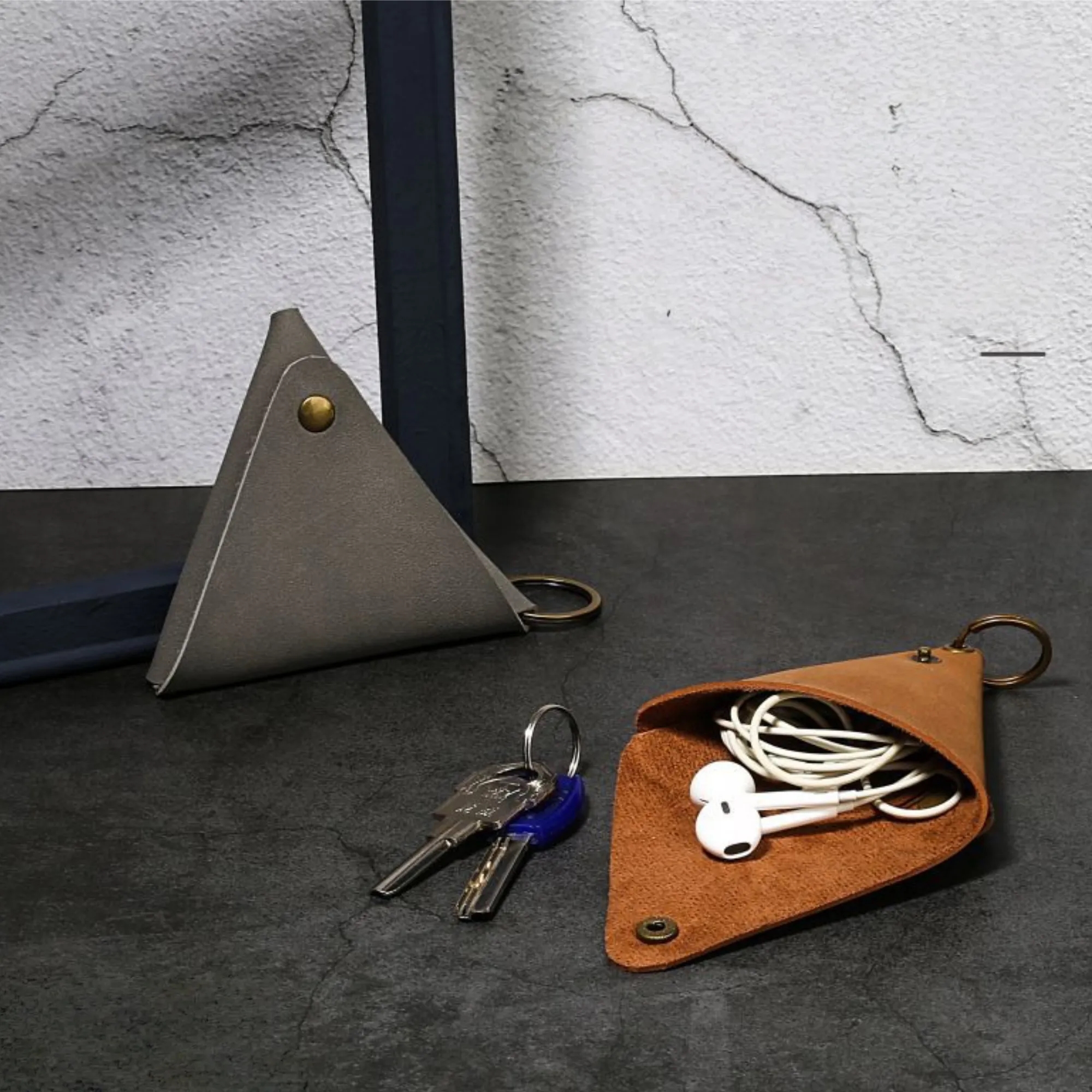 Small Pouch Carry Case Keychain Organizer Bag For Key Earbud 3