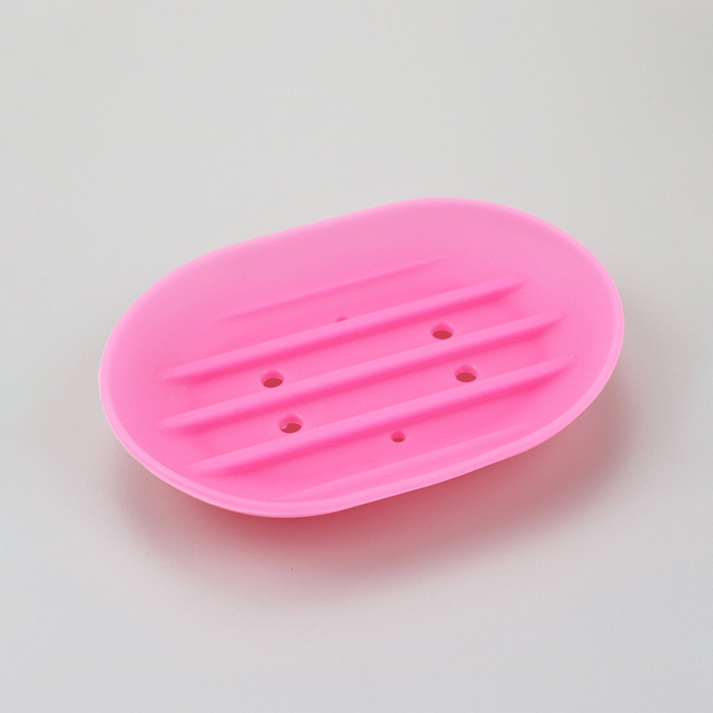 Oval Solid Color SiliconeSoap Dish 11