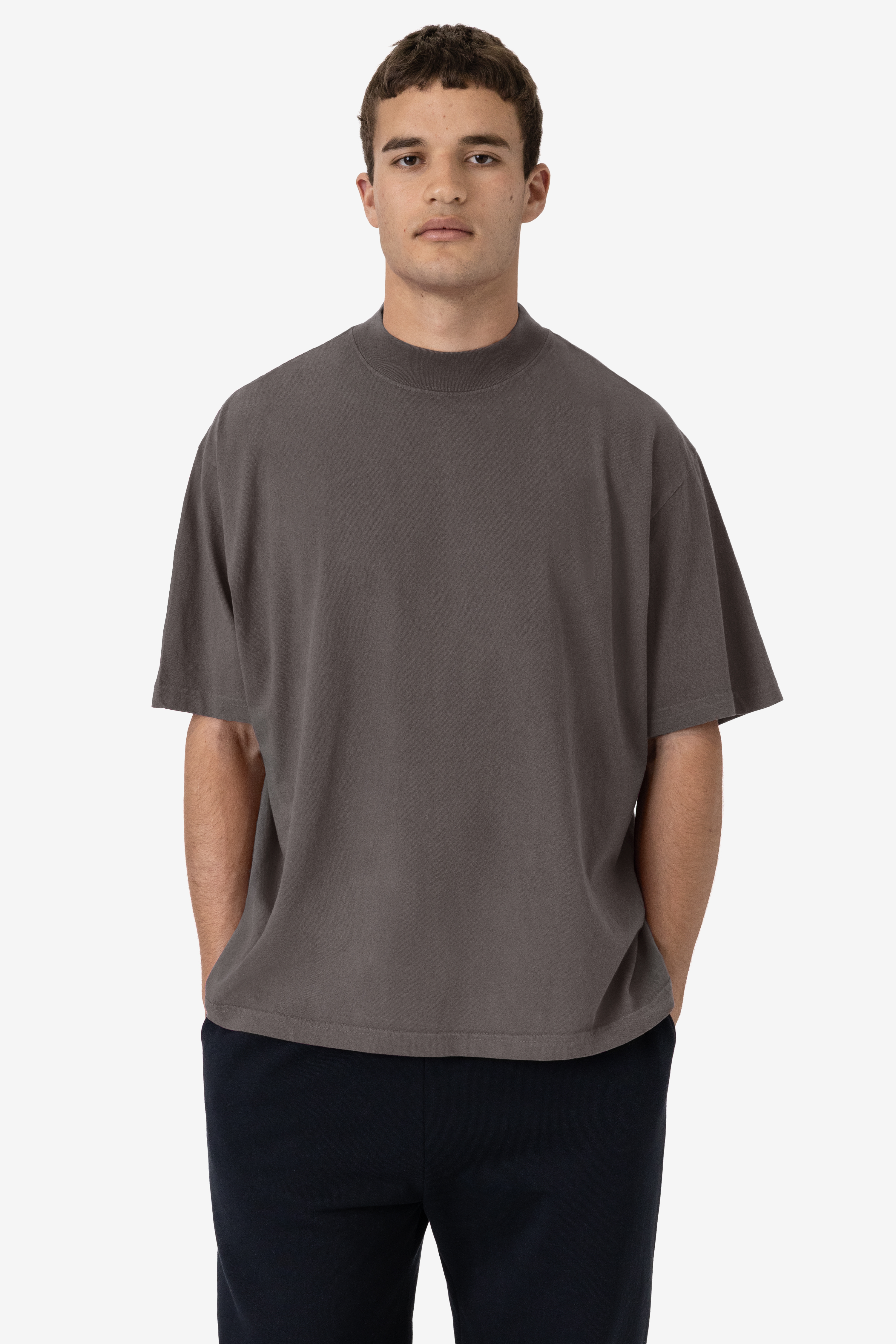 6.5 OZ S/S OVERSIZED GARMENT DYE MOCKNECK T-SHIRT 19