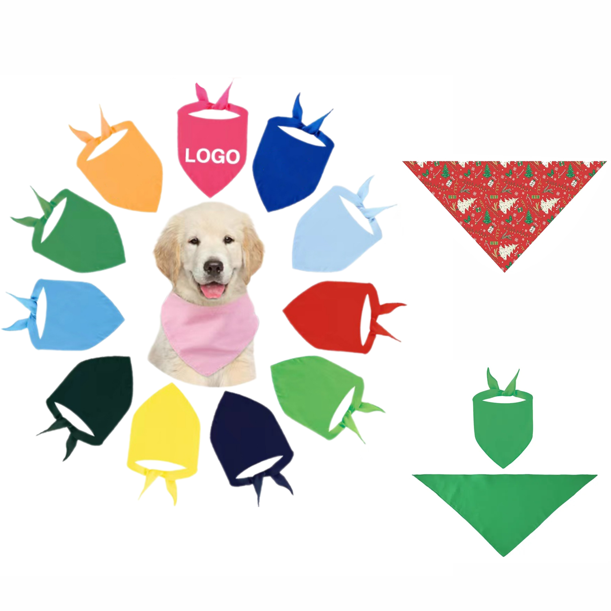 Full Color Sublimation Dog Bandana MOQ 10pcs 2