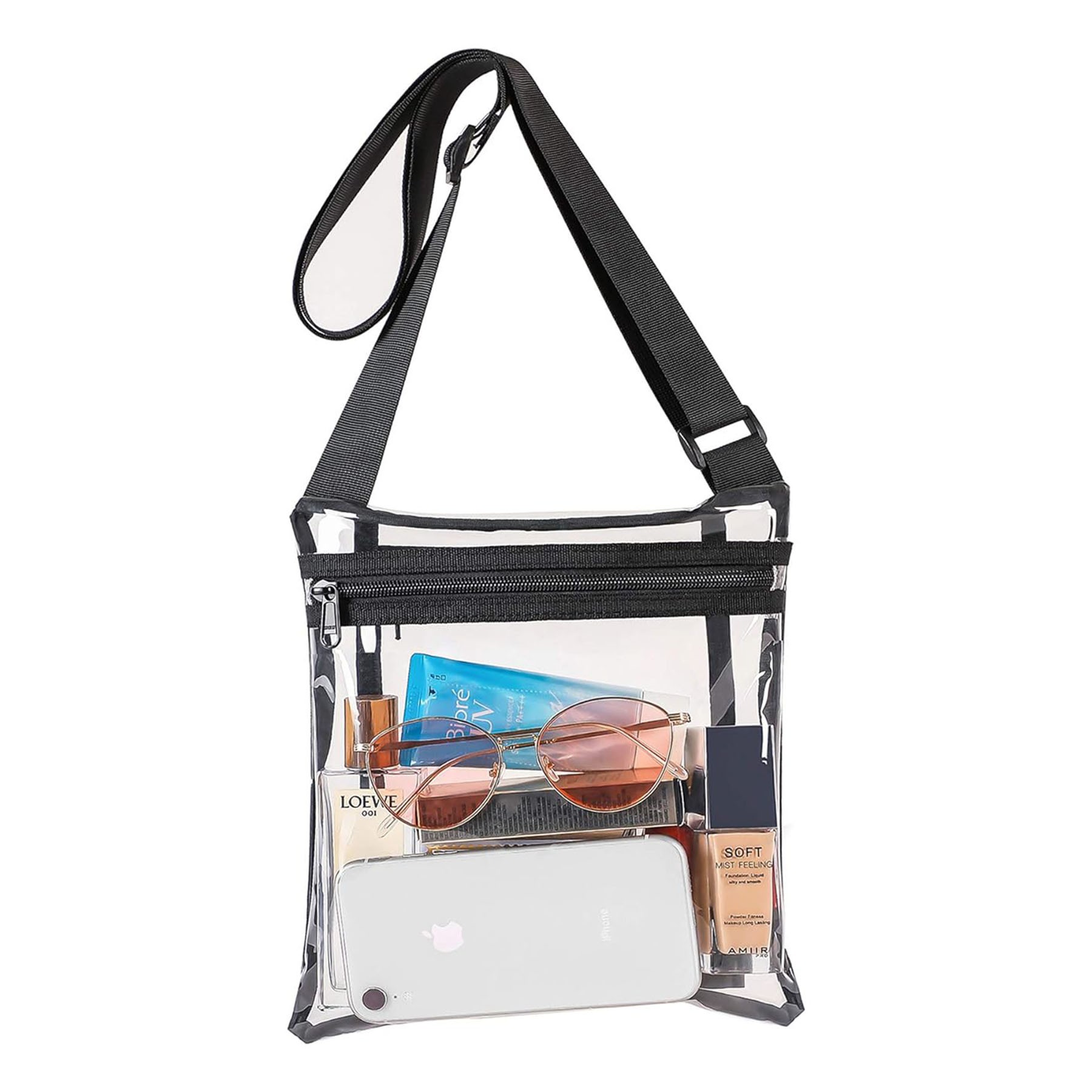 Stadium Approved Clear Crossbody Purse Bag 2