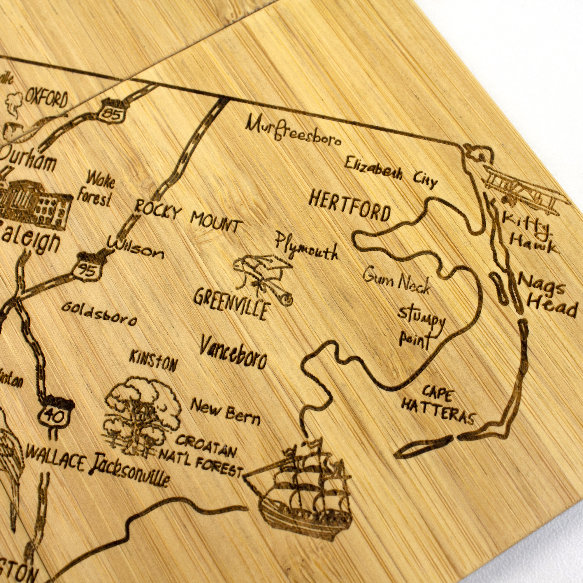 North Carolina Puzzle Coaster Set 18