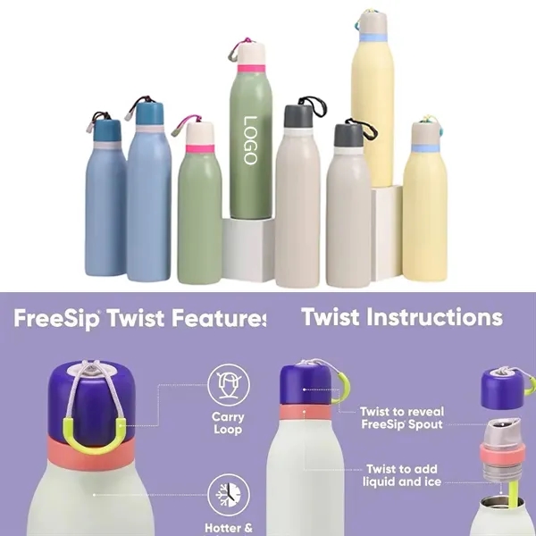 18 oz Insulated Sports Water Bottle with Macaron Color 4