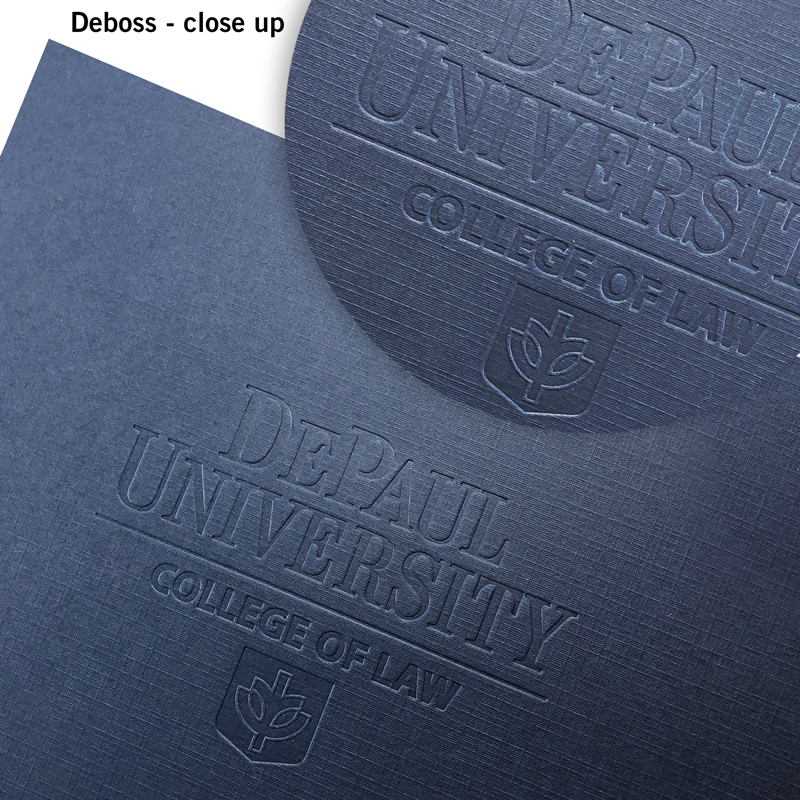 Blind Debossed Linen 2-Pocket Folder 16