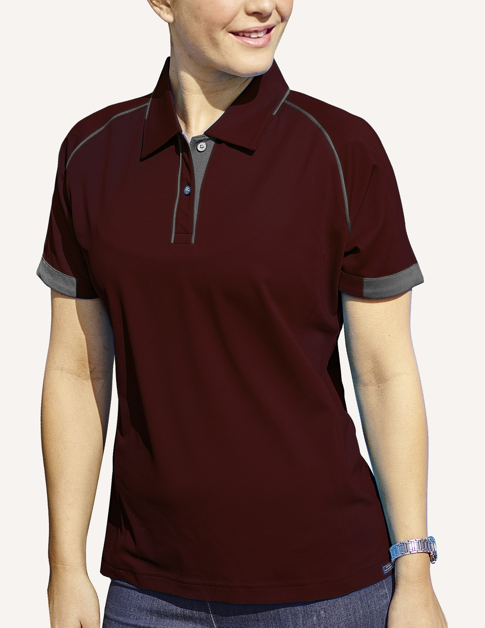 Ladies' Aloha Hybrid Cooler Polo Shirt 4