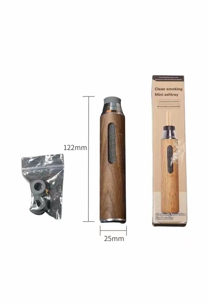 Portable Wooden Car Ashtray 3