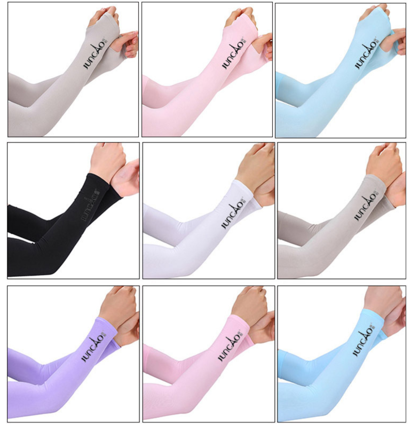 Summer Sun Protection Arm Protection Ice Silk Sleeve (Open Finger) 2