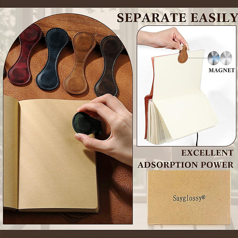 Magnetic Leather Bookmark 6