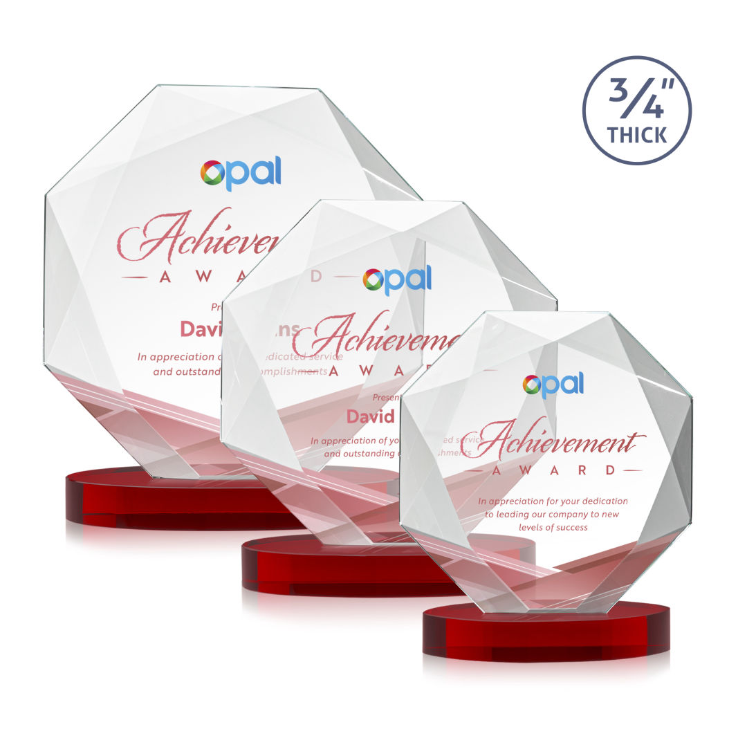 Bradford VividPrint™ Award on Alberton Base - Red 6