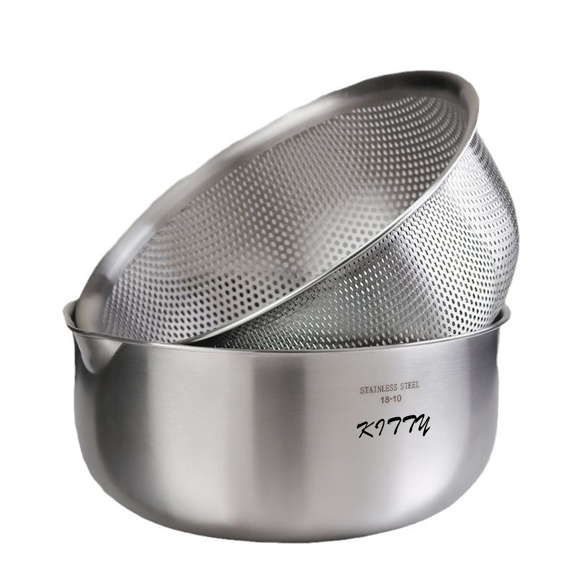 Thickened Stainless Steel Drain Basket Set 3
