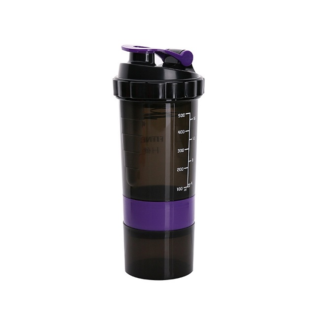3 in 1 Plastic Sports Gym Protein Shaker Bottle 6