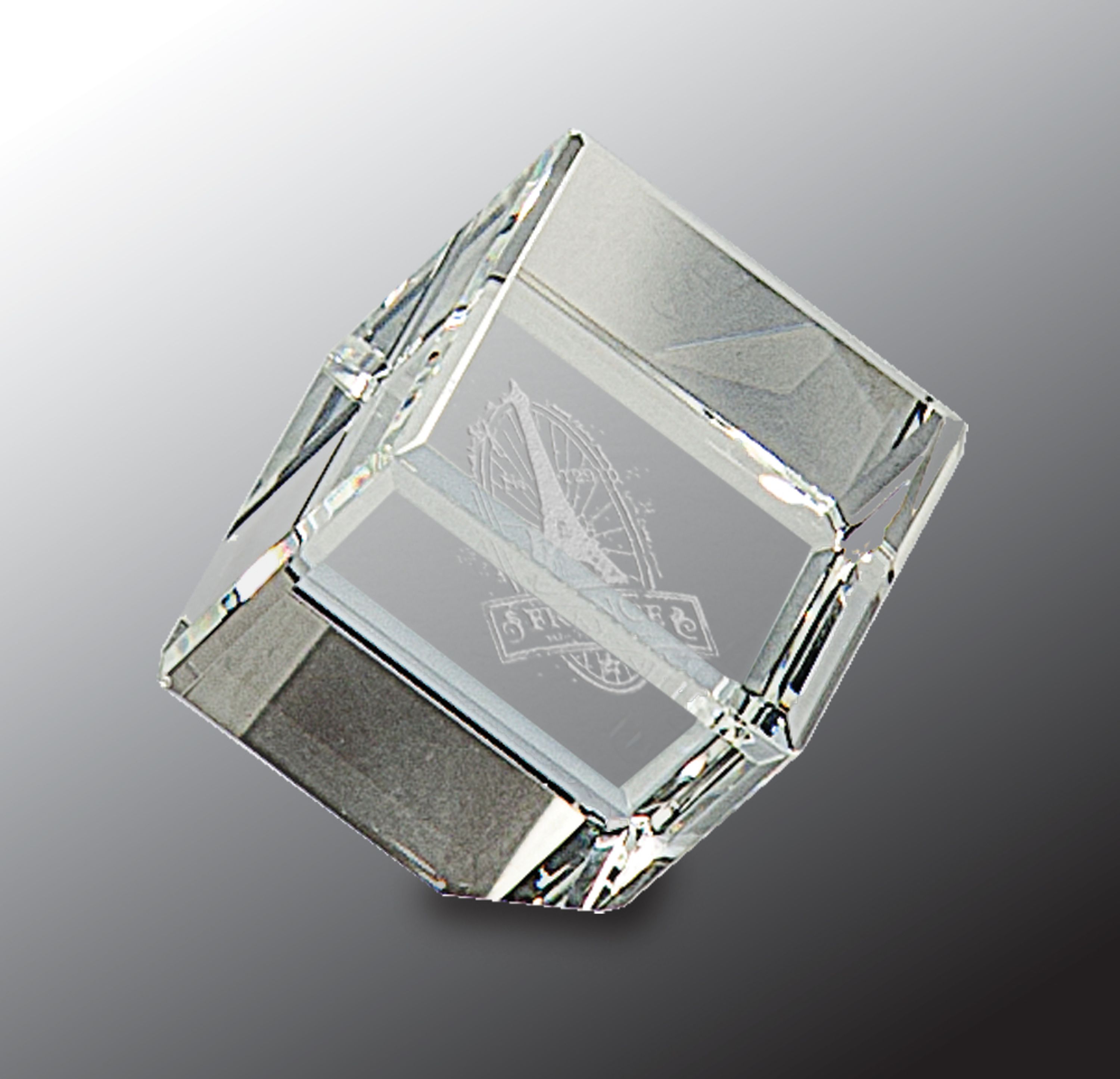 1 1/2" x 1 1/2" Crystal Cube Crystal Award
