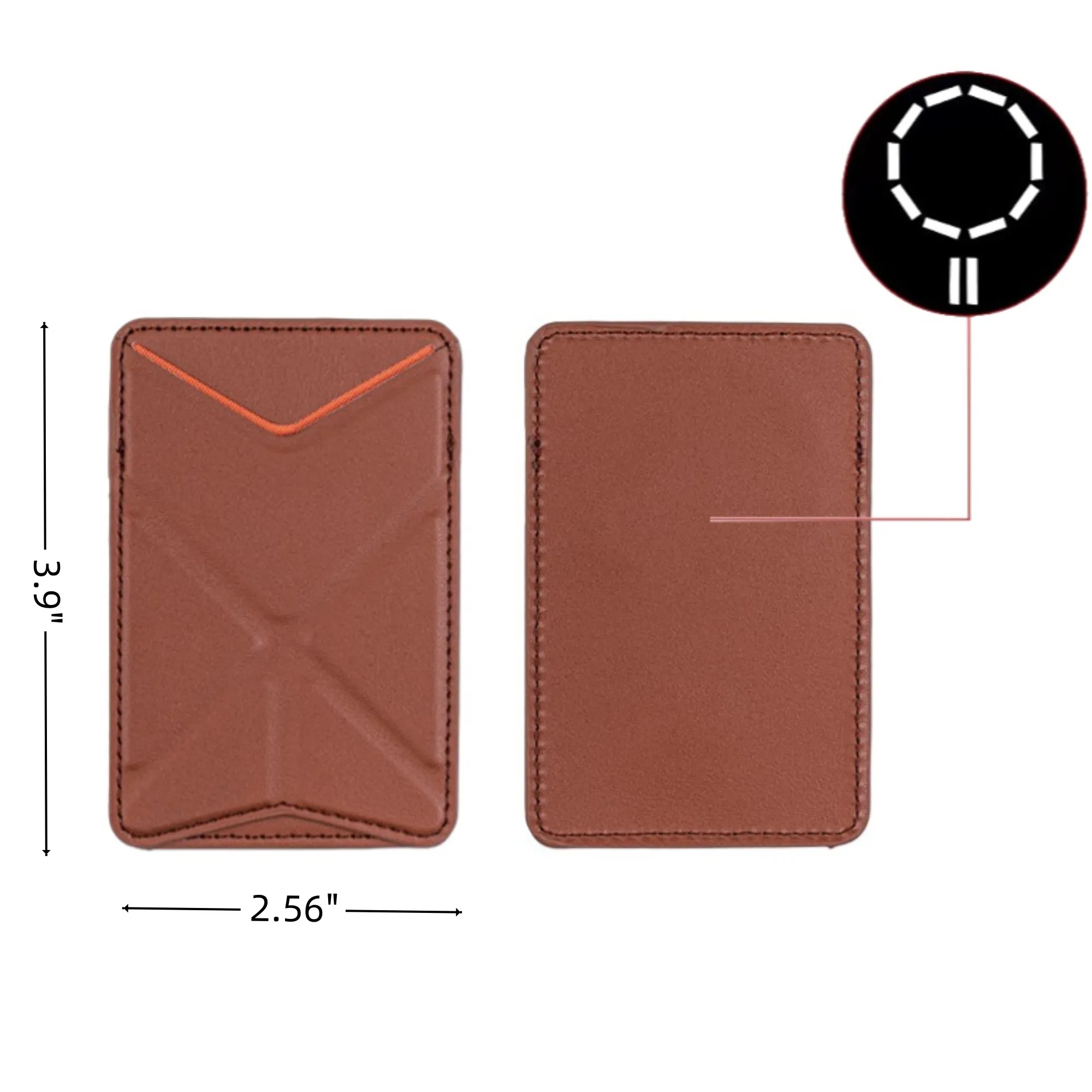 Leather MagSafe Foldable Wallet Kickstand Card Holder Stand 2