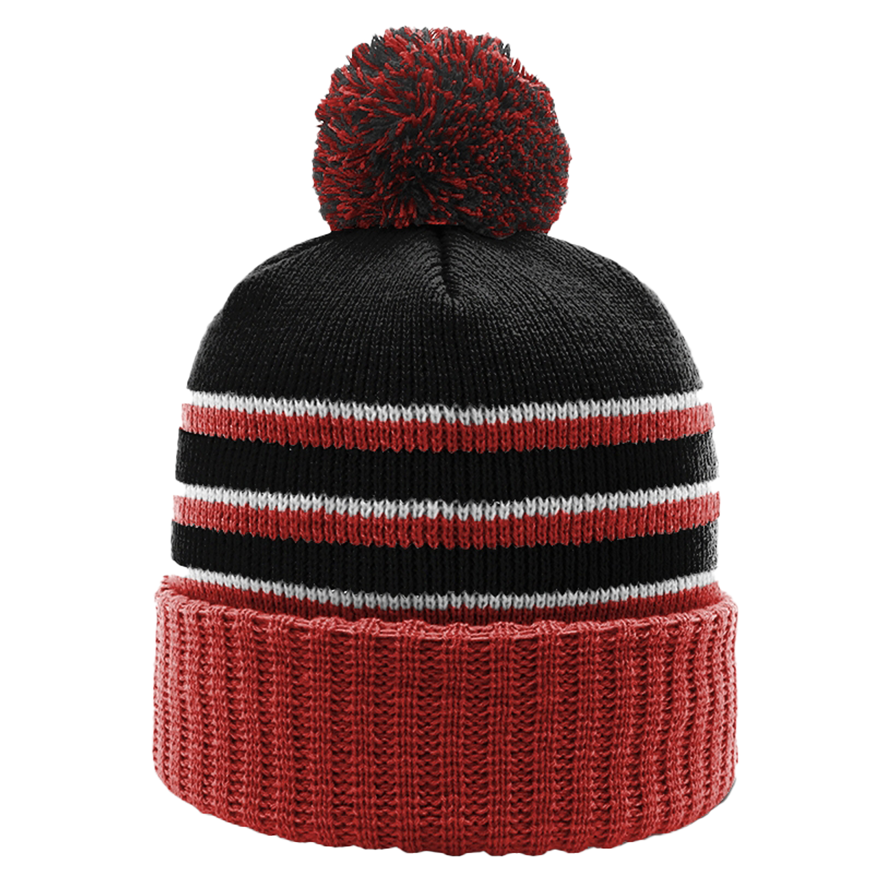Richardson 134 Striped Cuffed Beanie with Pom 12