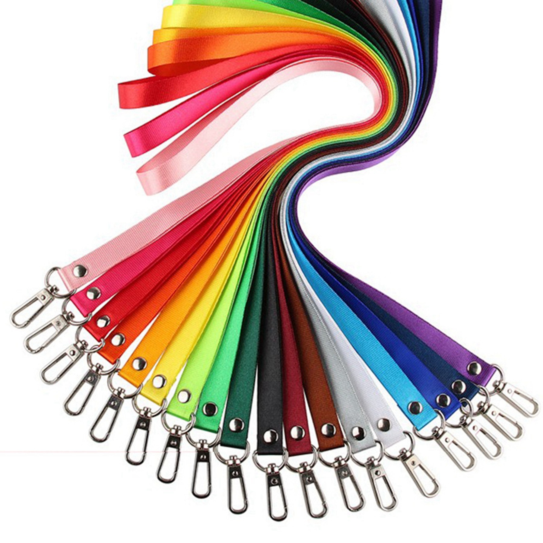 17.7"X 0.78" Custom Embroided Work Id Lanyard 1
