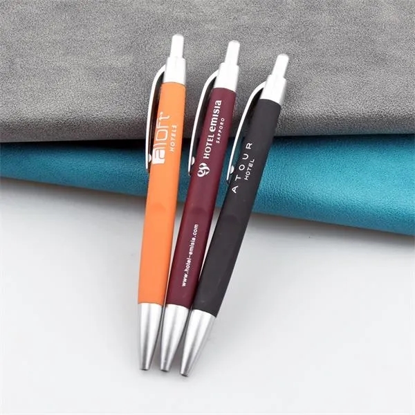 Rubber Coated Click Ballpoint Pen 7
