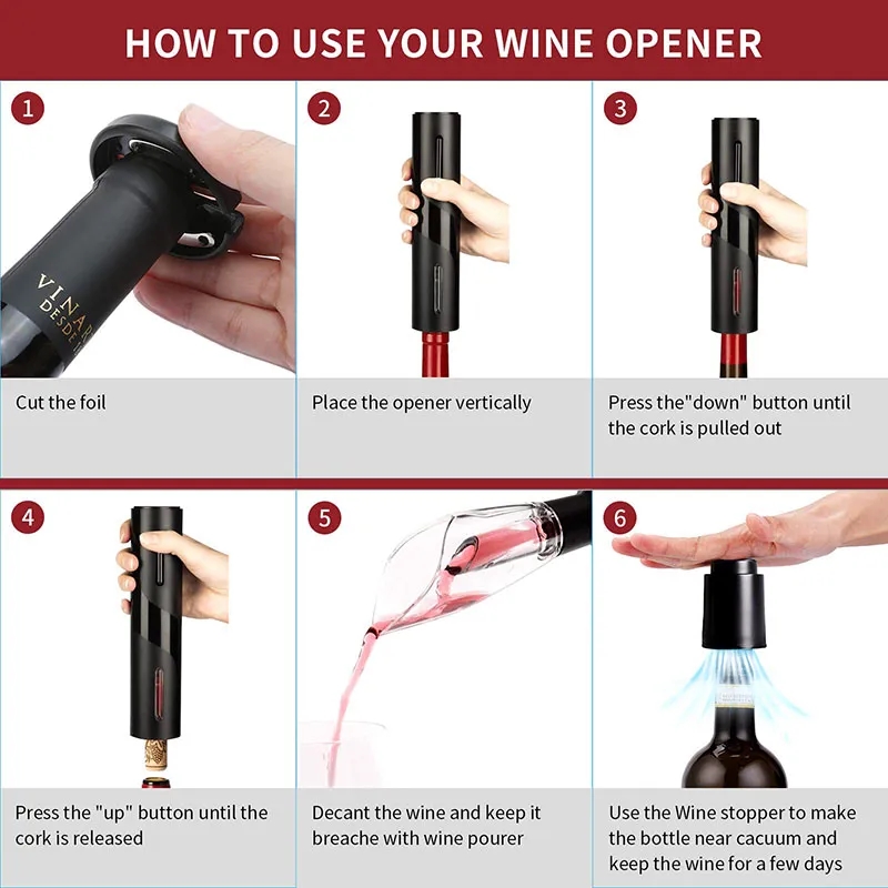 Electric Wine Bottle Opener Set 9