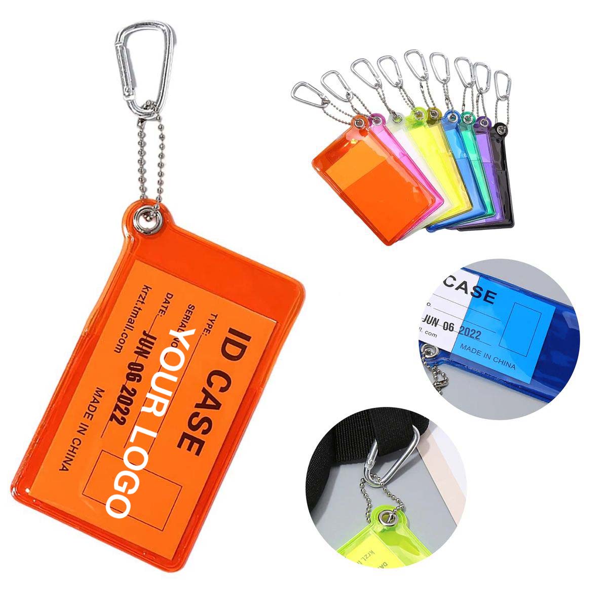 Durable PVC ID Badge Holder with Chain 3