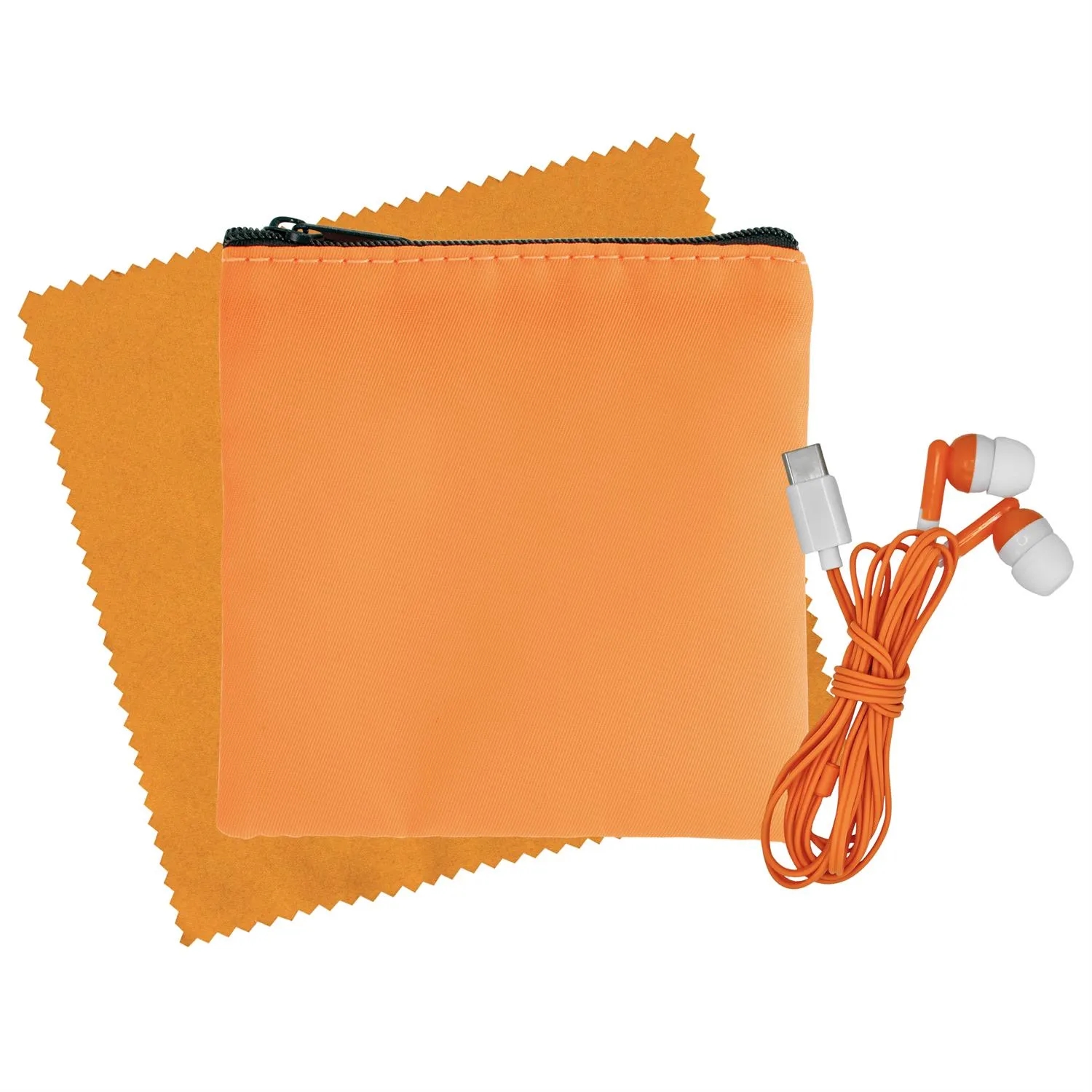 Colorful RPET Ear Bud & Cloth Set 18
