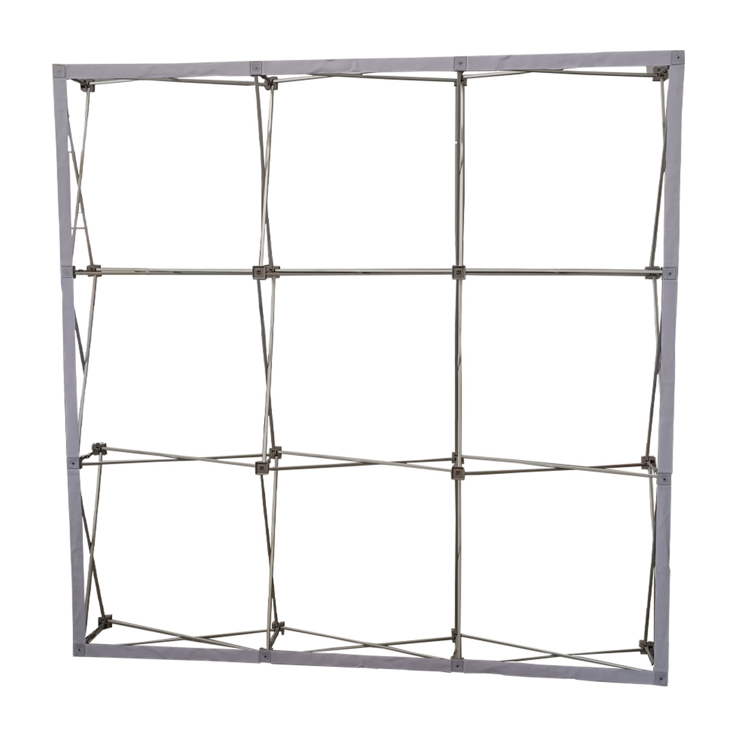 7.5' Wide Straight Wall Popup Display Hardware Only, Frame and Case. Graphics are not included. 2