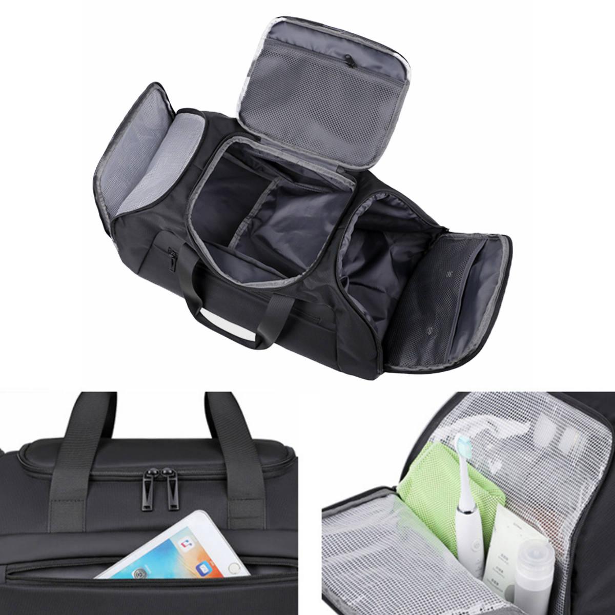 Travel Duffel Bag with Independent Shoe Compartment 7
