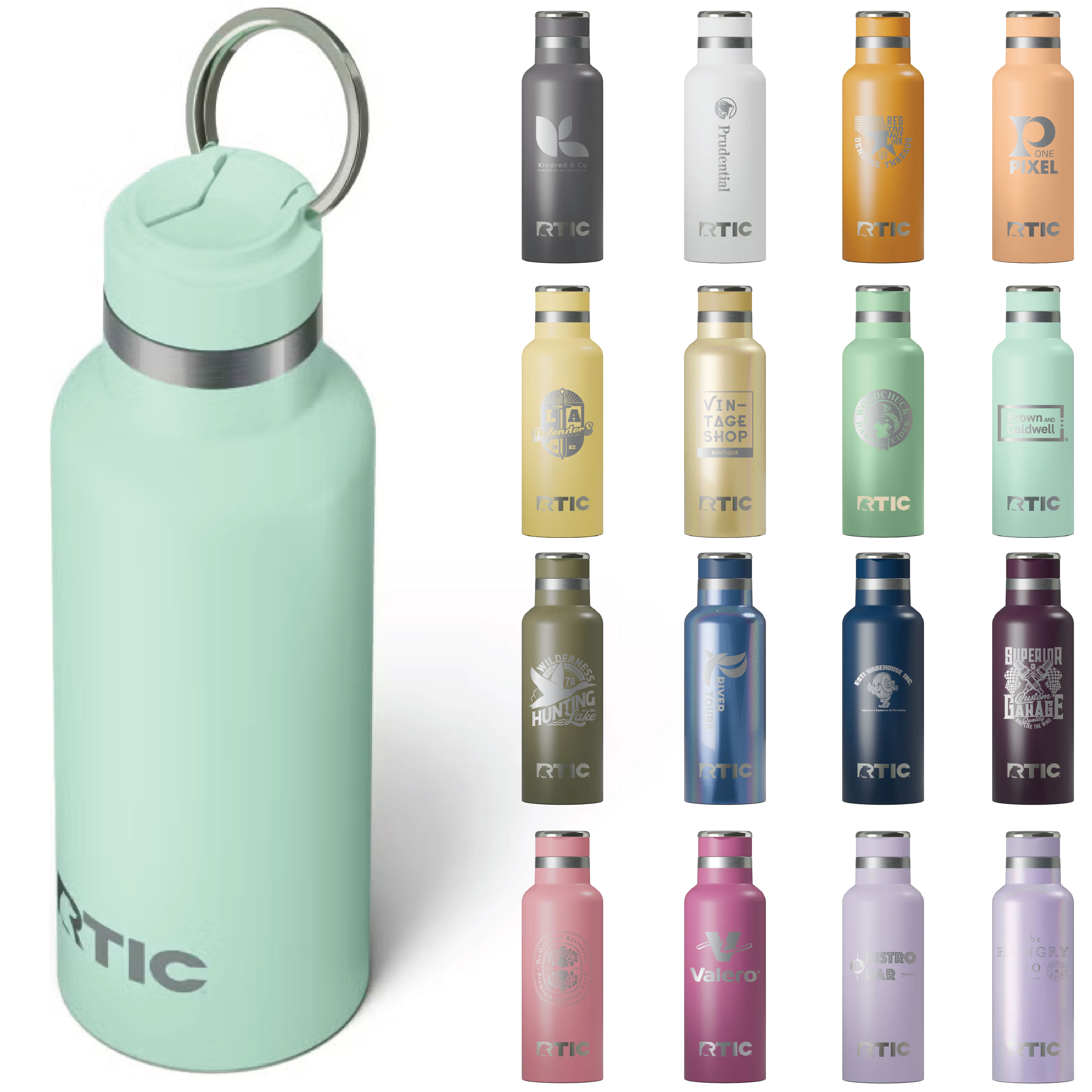 RTIC 16oz Stainless Steel Ceramic-Lined Journey Water Bottles