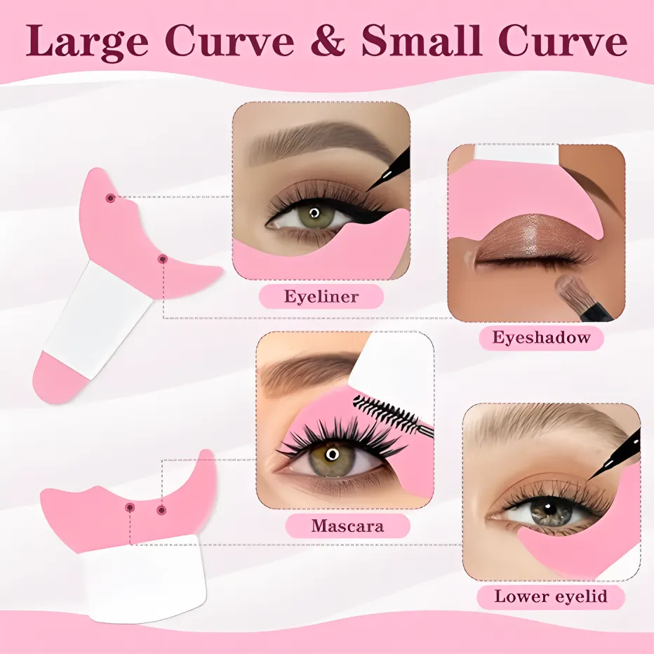 OEM Silicone Eyeliner Stencil Set with Custom Logo for Salon 2