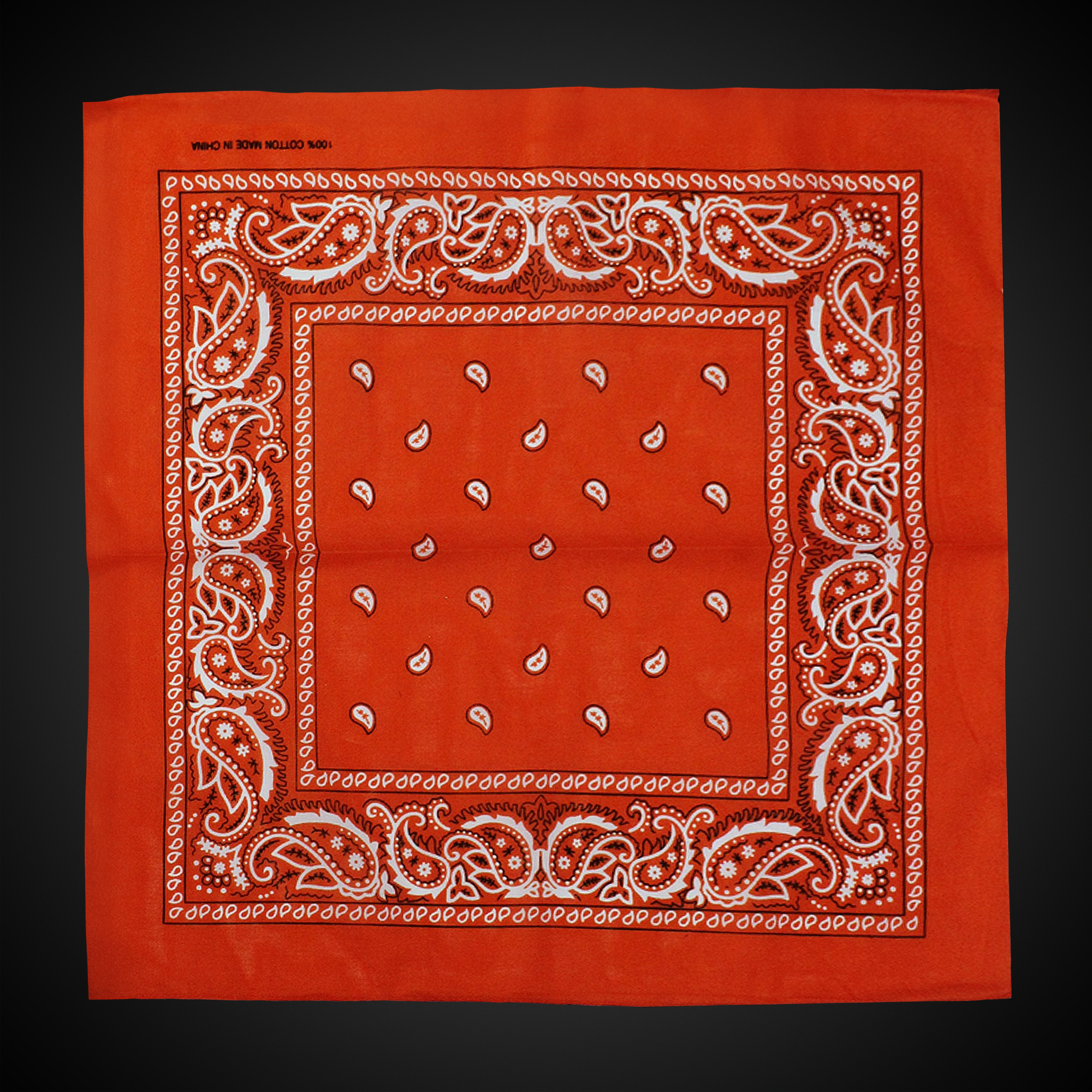 Orange Cotton Bandana 22" x 22"