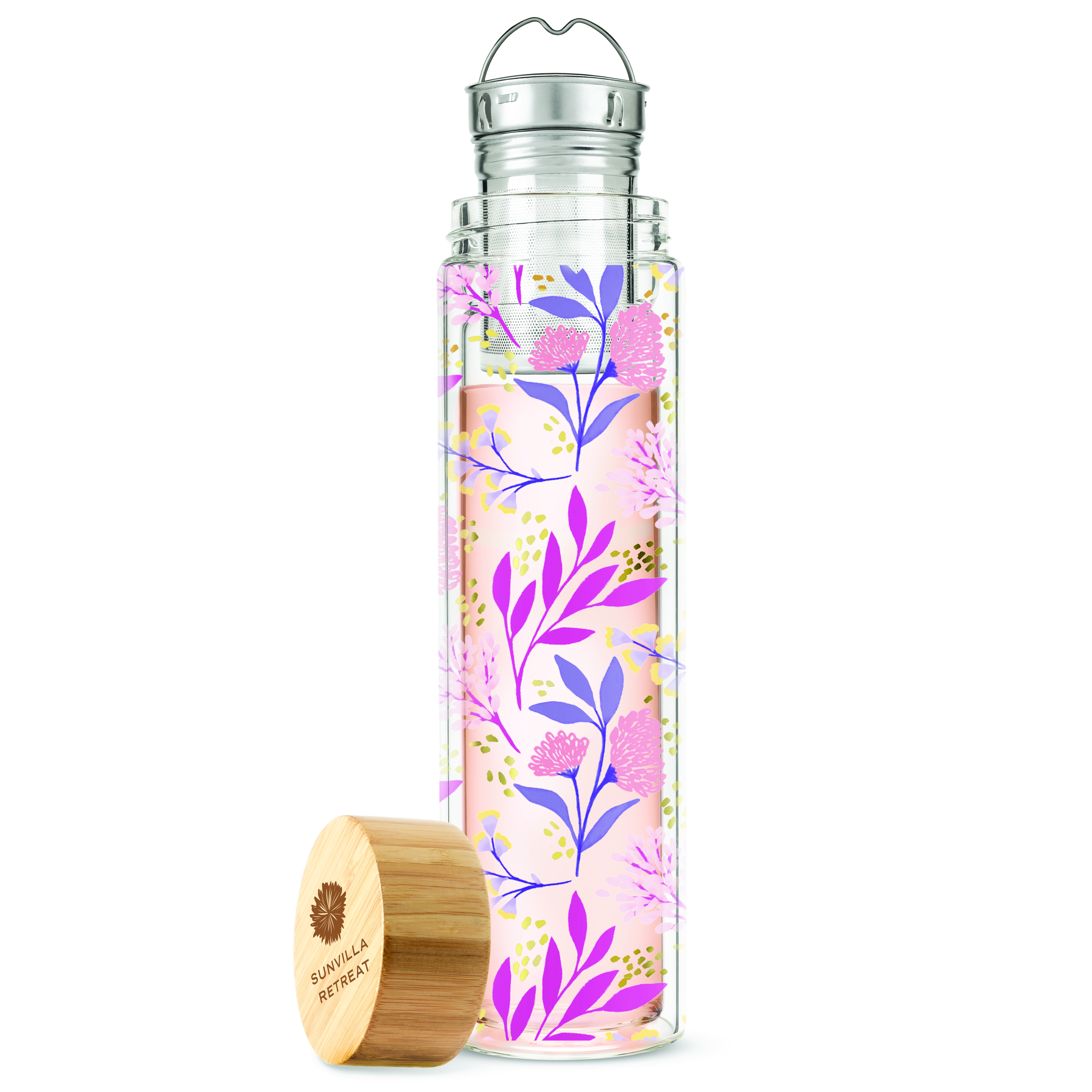 Pinky Up® Blair™ Glass Travel Tea Mug 17