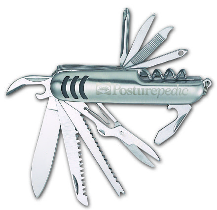 11 Function Stainless Steel Pocket Knife - Screen Imprint 2